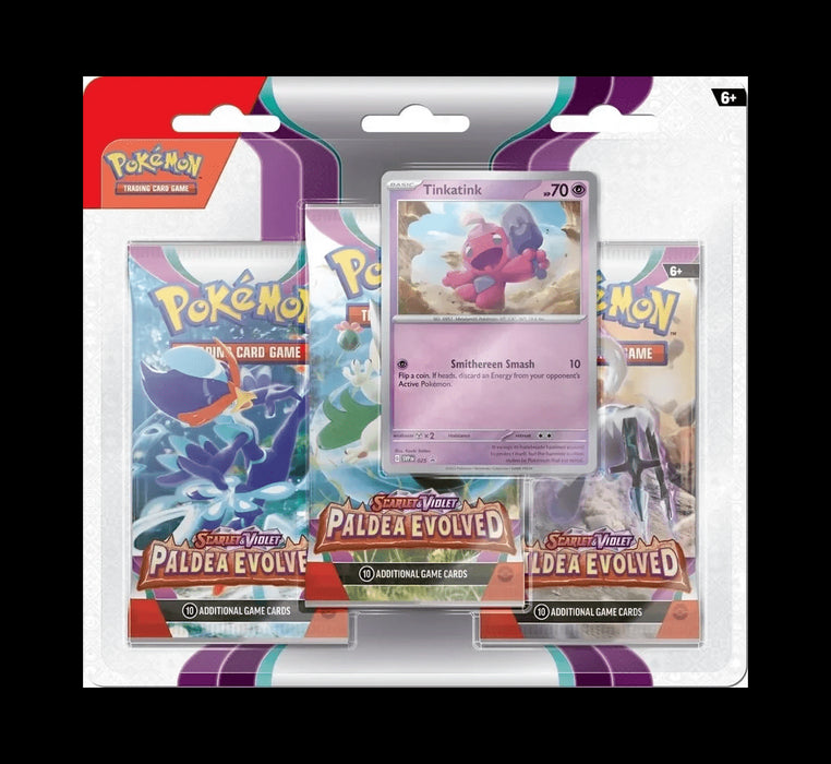 Paldea Evolved : 3-Pack Booster Display - Tinkatink/Varoom