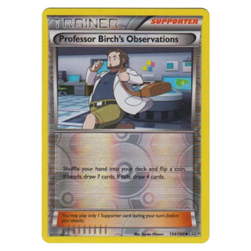 Professor Birch's Observations 134/160 Primal Clash reverse holo Pokémon card, scanned front