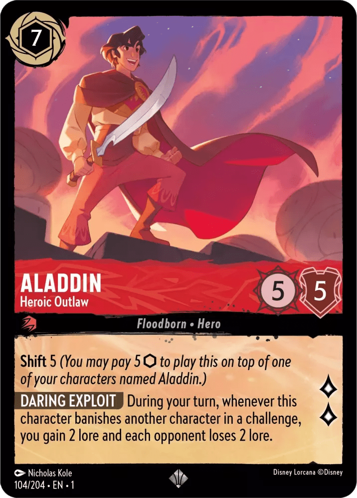 Aladdin (Foil) : Heroic Outlaw - 104/204 - Lockett Labs UK