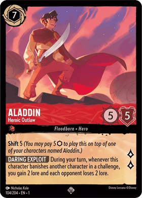 Aladdin (Foil) : Heroic Outlaw - 104/204 - Lockett Labs UK