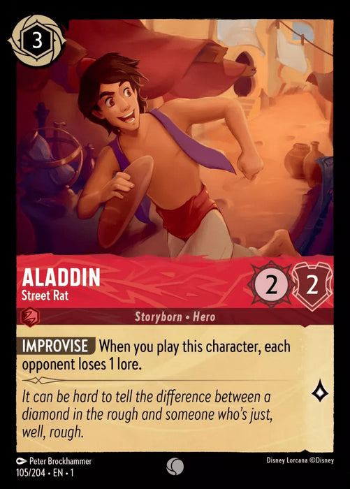 Aladdin (Foil) : Street Rat - 105/204