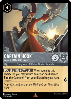 Captain Hook (Foil) : Captain of the Jolly Roger - 173/204
