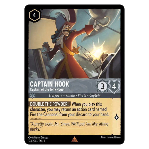 Captain Hook (Foil) : Captain of the Jolly Roger - 173/204