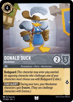 Donald Duck (Foil) : Musketeer - 177/204 - Lockett Labs UK