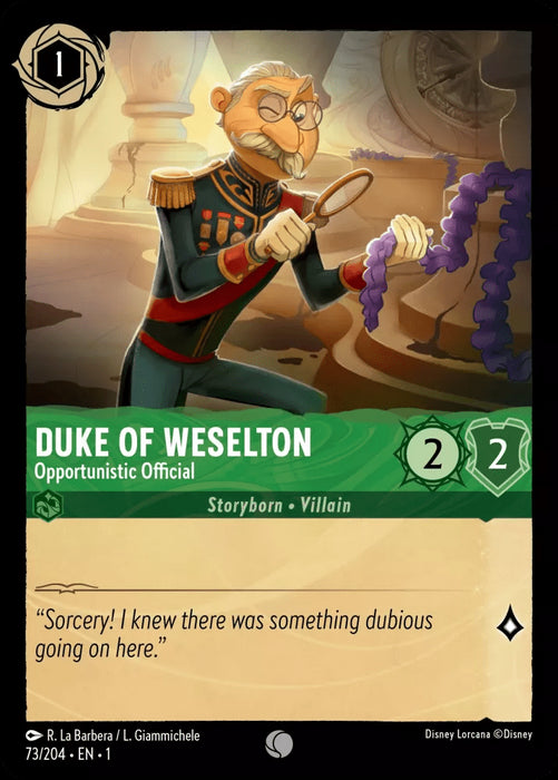 Duke Of Weselton (Foil) : Opportunistic Official - 73/204