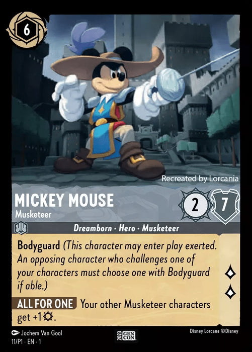 Mickey Mouse (Foil) : Musketeer - 186/204