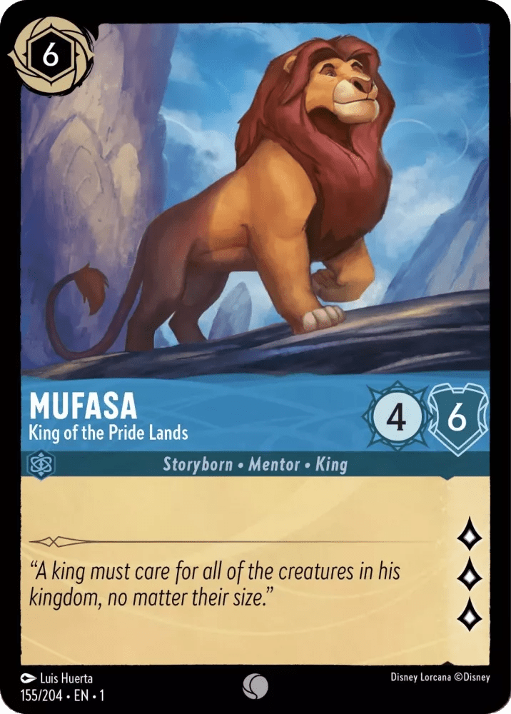 Mufasa (Foil) : King of the Pride Lands - 155/204 - Lockett Labs UK