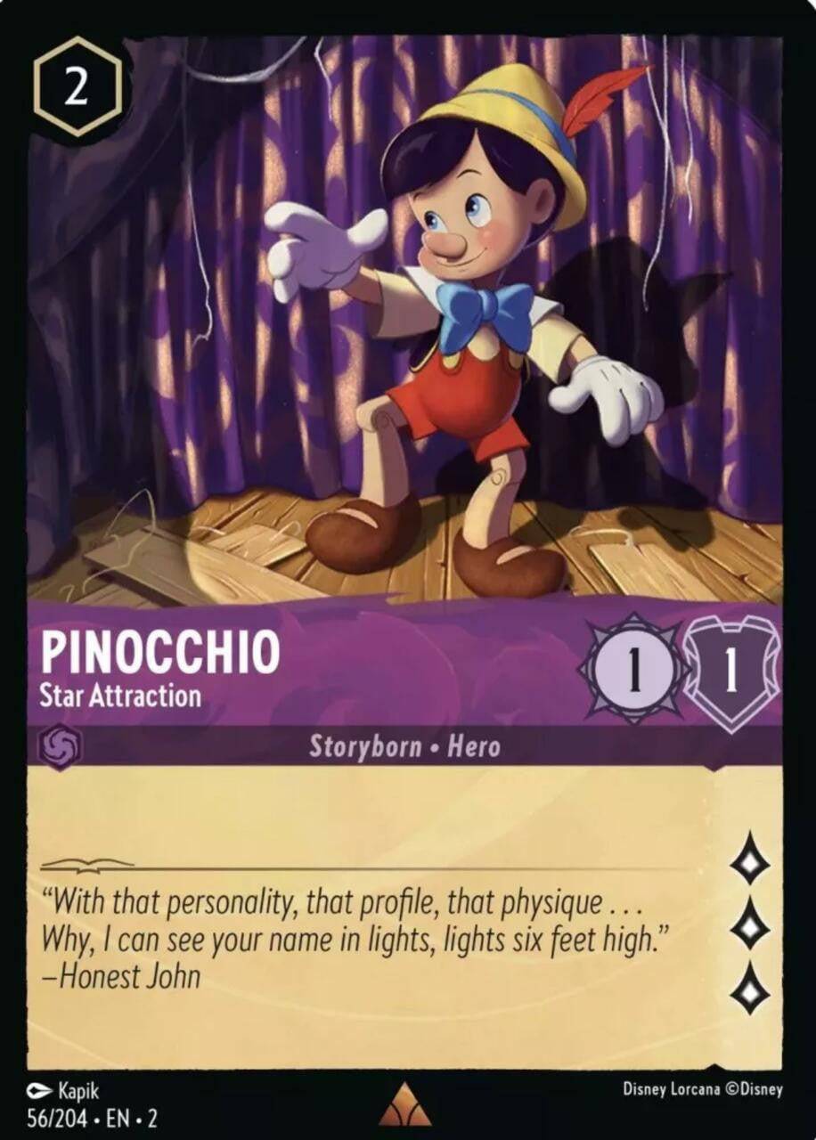 Pinocchio (Foil) : Star Attraction - 56/204 - Lockett Labs UK