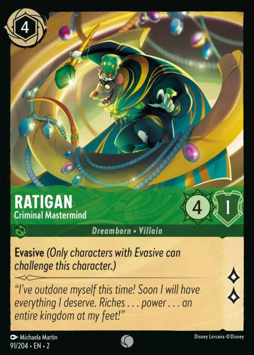 Ratigan (Foil) : Criminal Mastermind - 91/204