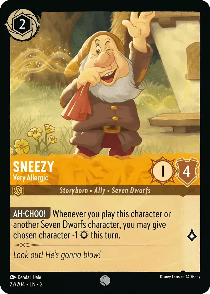 Sneezy : Very Allergic - 22/204 - Lockett Labs UK