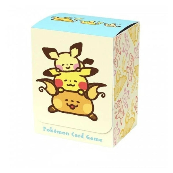 Pokemon : Yurruto Lying Down Pichu, Pikachu & Raichu Deck Box