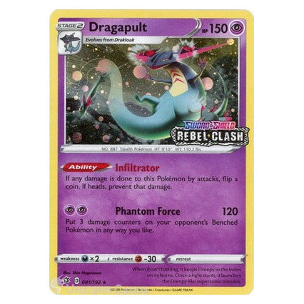Dragapult : REBEL CLASH STAMPED PROMO (Holo) - 091/192