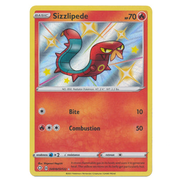 Sizzlipede SV018/SV122 Shining Fates Pokémon card, scanned front