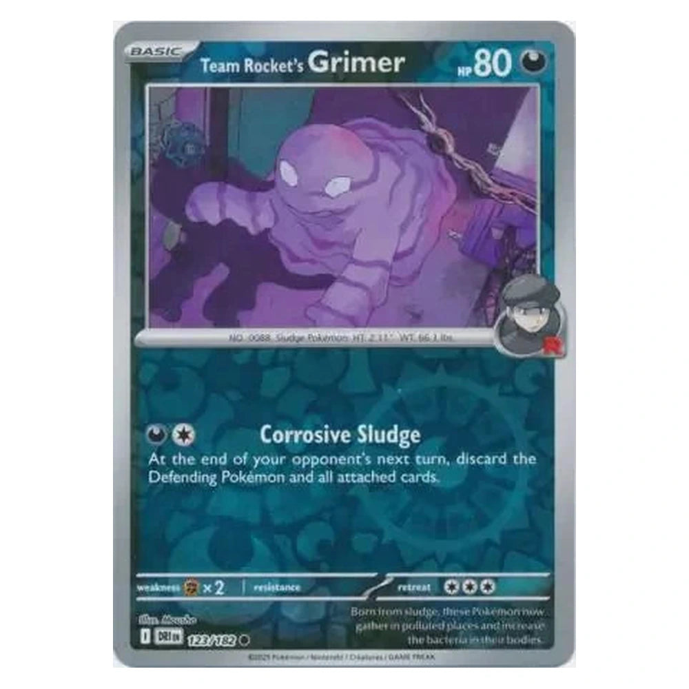 Team Rocket's Grimer : DESTINED RIVALS (Reverse holo) - 123/182
