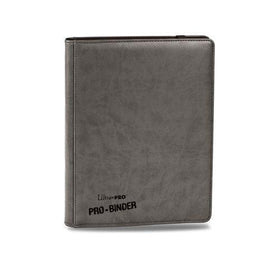 Grey Ultra Pro 9 Pocket Premium Pro Binder by Lockett Labs, featuring a sleek design and durable cover.