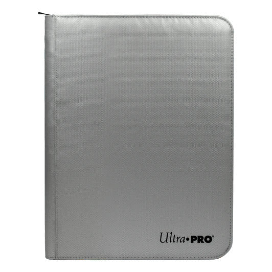 Ultra Pro : 9-Pocket Zippered Binder Silver - Made With Fire Resistant Materials