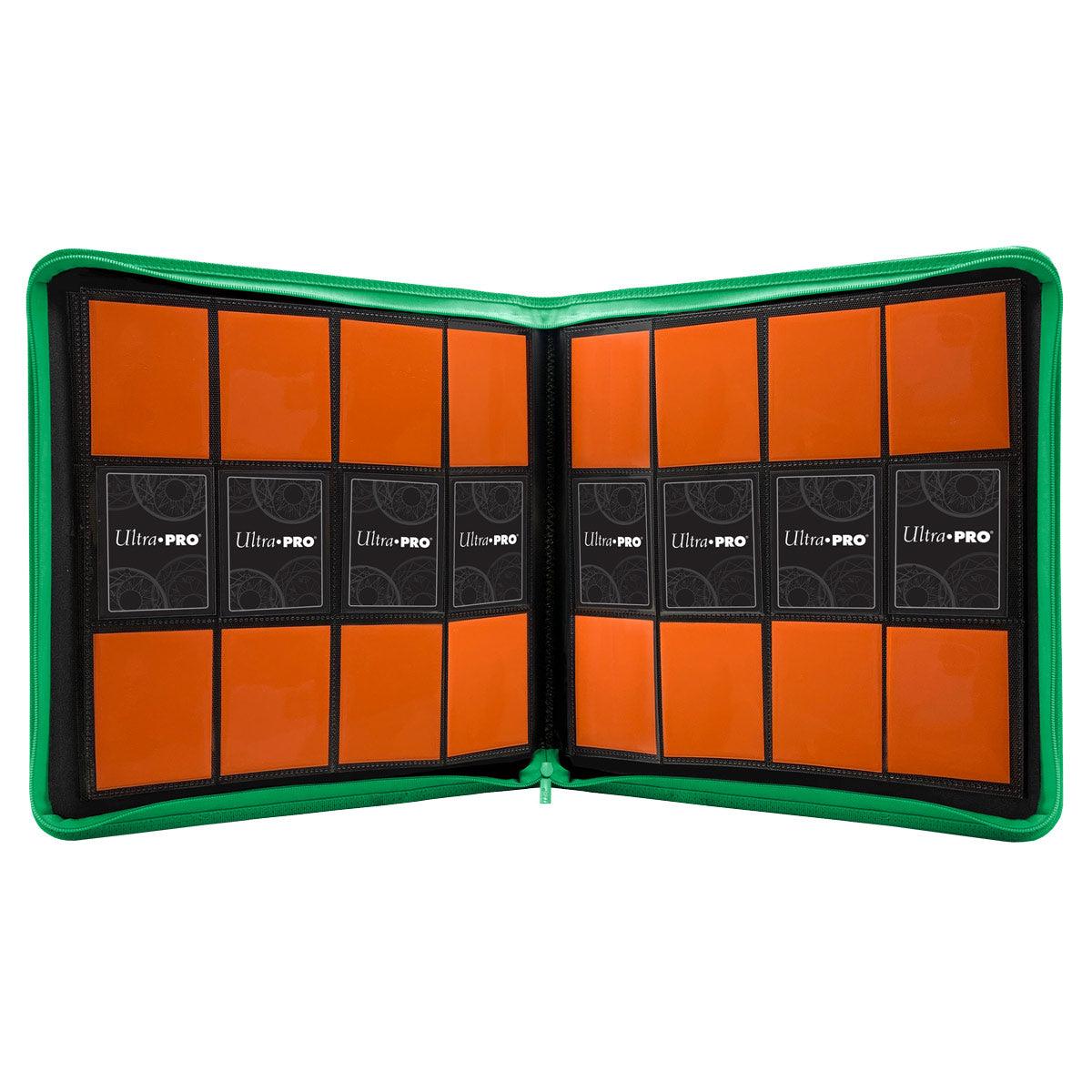 Ultra Pro : Vivid 12 Pocket Zippered Pro Binder - Green - Lockett Labs UK
