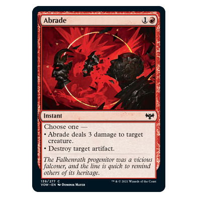 Abrade : INNISTRAD CRIMSON VOW - 139/277