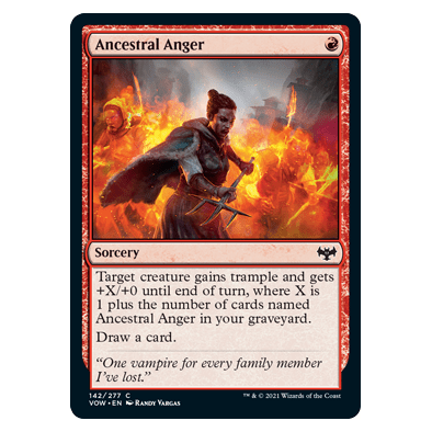 Ancestral Anger : INNISTRAD CRIMSON VOW - 142/277