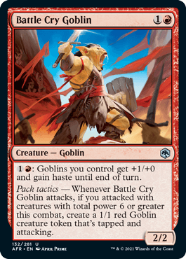 Battle Cry Goblin : DUNGEONS & DRAGONS: ADVENTURES IN THE FORGOTTEN REALMS - 132/281 - Lockett Labs UK