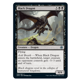 Black Dragon : DUNGEONS & DRAGONS: ADVENTURES IN THE FORGOTTEN REALMS - 090/281