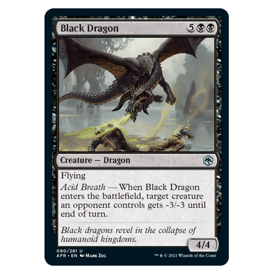 Black Dragon : DUNGEONS & DRAGONS: ADVENTURES IN THE FORGOTTEN REALMS - 090/281