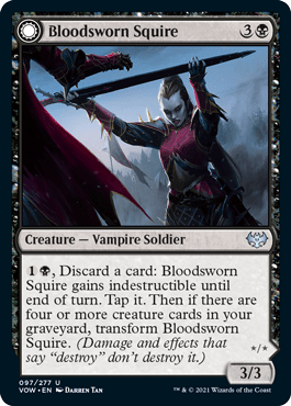 Bloodsworn Squire // Bloodsworn Knight : INNISTRAD CRIMSON VOW - 097/277 - Lockett Labs UK