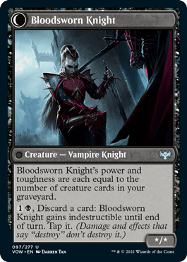 Bloodsworn Squire // Bloodsworn Knight : INNISTRAD CRIMSON VOW - 097/277 - Lockett Labs UK