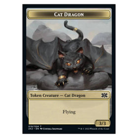 Cat Dragon // Soldier Double-sided Token : DOUBLE MASTERS 2022 - 019/024 // 007/024