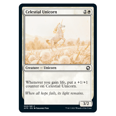 Celestial Unicorn : DUNGEONS & DRAGONS: ADVENTURES IN THE FORGOTTEN REALMS - 005/281