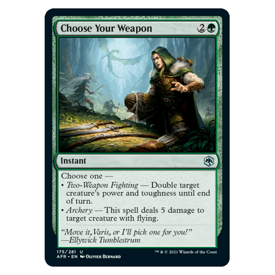 Choose Your Weapon : DUNGEONS & DRAGONS: ADVENTURES IN THE FORGOTTEN REALMS - 175/281