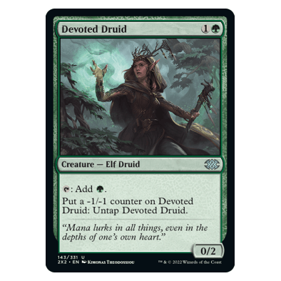 Devoted Druid (FOIL) : DOUBLE MASTERS 2022 - 143/331