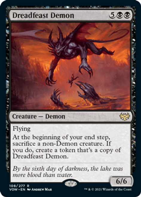Dreadfeast Demon : INNISTRAD CRIMSON VOW - 108/277 - Lockett Labs UK