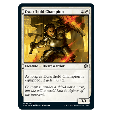 Dwarfhold Champion : DUNGEONS & DRAGONS: ADVENTURES IN THE FORGOTTEN REALMS - 014/281