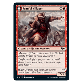Fearful Villager // Fearsome Werewolf : INNISTRAD CRIMSON VOW - 157/277