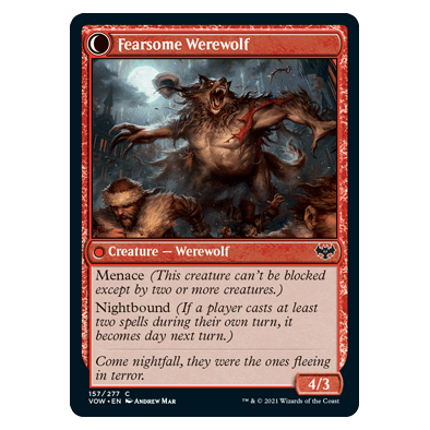 Fearful Villager // Fearsome Werewolf : INNISTRAD CRIMSON VOW - 157/277