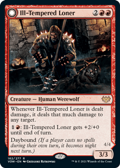 Ill-Tempered Loner // Howlpack Avenger : INNISTRAD CRIMSON VOW - 162/277