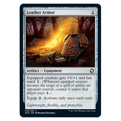 Leather Armor (FOIL) : DUNGEONS & DRAGONS: ADVENTURES IN THE FORGOTTEN REALMS - 248/281