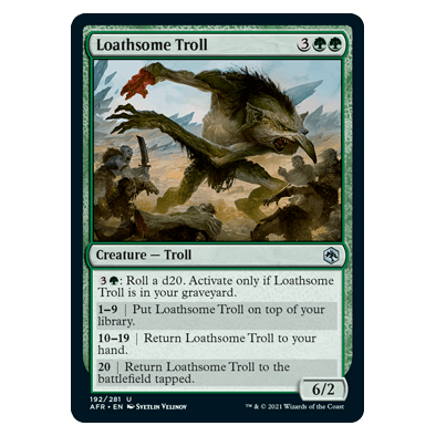 Loathsome Troll : DUNGEONS & DRAGONS: ADVENTURES IN THE FORGOTTEN REALMS - 192/281