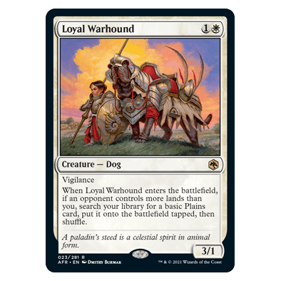 Loyal Warhound : DUNGEONS & DRAGONS: ADVENTURES IN THE FORGOTTEN REALMS - 023/281