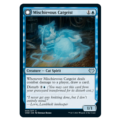 Mischievous Catgeist // Catlike Curiosity : INNISTRAD CRIMSON VOW - 069/277