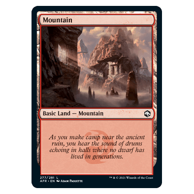 Mountain (FOIL) : DUNGEONS & DRAGONS: ADVENTURES IN THE FORGOTTEN REALMS - 277/281