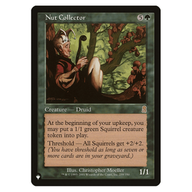 Nut Collector : THE LIST