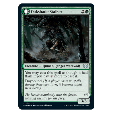 Oakshade Stalker // Moonlit Ambusher : INNISTRAD CRIMSON VOW - 212/277