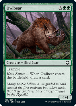 Owlbear : DUNGEONS & DRAGONS: ADVENTURES IN THE FORGOTTEN REALMS - 198/281 - Lockett Labs UK