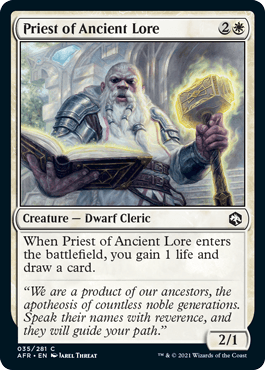 Priest of Ancient Lore : DUNGEONS & DRAGONS: ADVENTURES IN THE FORGOTTEN REALMS - 035/281 - Lockett Labs UK