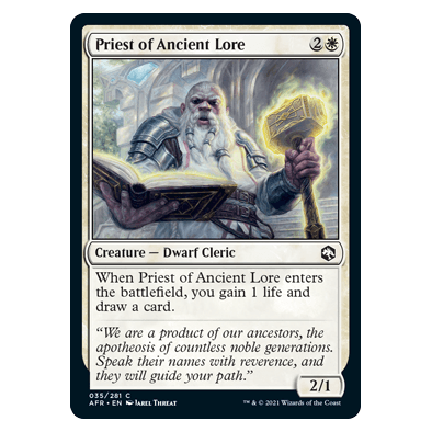 Priest of Ancient Lore : DUNGEONS & DRAGONS: ADVENTURES IN THE FORGOTTEN REALMS - 035/281