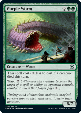 Purple Worm : DUNGEONS & DRAGONS: ADVENTURES IN THE FORGOTTEN REALMS - 201/281 - Lockett Labs UK