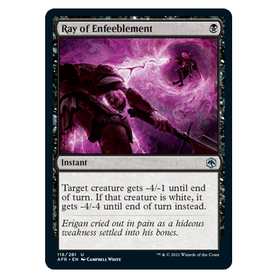 Ray of Enfeeblement : DUNGEONS & DRAGONS: ADVENTURES IN THE FORGOTTEN REALMS - 116/281