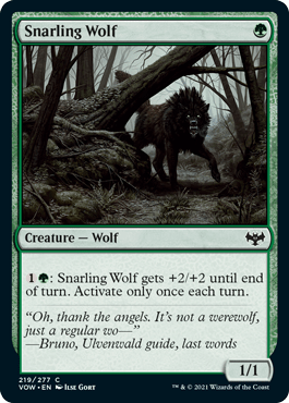 Snarling Wolf : INNISTRAD CRIMSON VOW - 219/277 - Lockett Labs UK